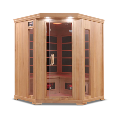 Health Smart 4 Person Full Spectrum Corner Infrared Sauna (Hemlock)