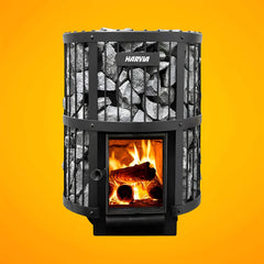 Harvia GreenFlame Legend 240 Wood Sauna Stove With Sauna Stones, 15.9KW [WK200LD] (SAK84935)