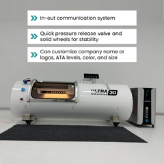 Airvida Ultra 1.3-2.0 ATA Hard Shell Lying Hyperbaric Chambers