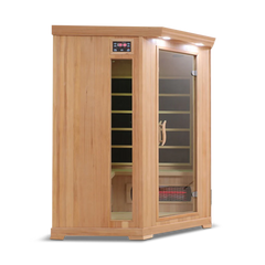 Health Smart 4 Person Full Spectrum Corner Infrared Sauna (Hemlock)