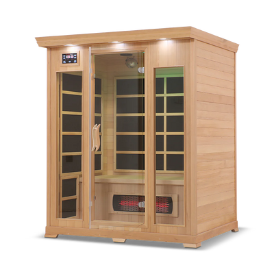 Health Smart 3 Person Full Spectrum Infrared Sauna (Hemlock)