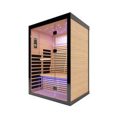 Thermora Flux Luxury 2-Person Canadian Hemlock Wood Far Infrared Sauna