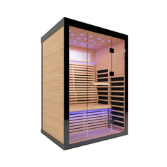 Thermora Flux Luxury 2-Person Canadian Hemlock Wood Far Infrared Sauna