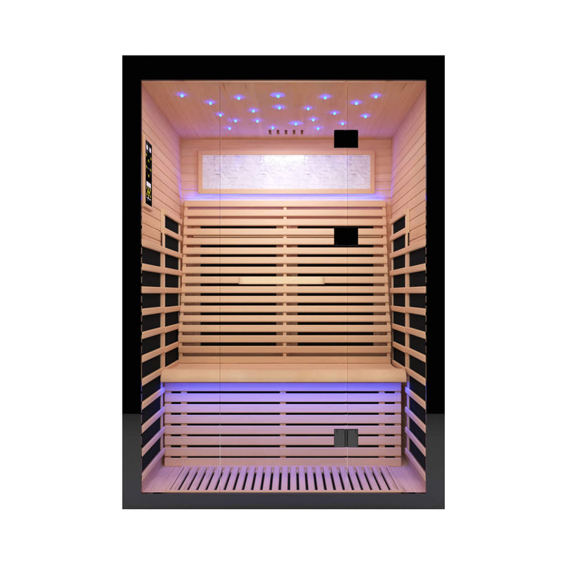 Thermora Flux Luxury 2-Person Canadian Hemlock Wood Far Infrared Sauna