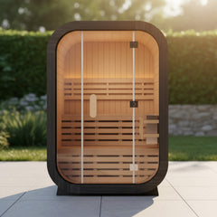 Thermora Lund Luxury 2-Person Outdoor Spruce Wood Cube Sauna Kit With 4.5KW Electric Stove (SAK74290)