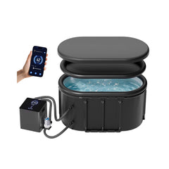 FCP Premium 2XL 148 Gal Cold Plunge Tub Kit With 1/3 HP Chiller, Filter, And Pump