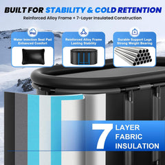 FCP Premium 2XL 148 Gal Cold Plunge Tub Kit With 1/3 HP Chiller, Filter, And Pump