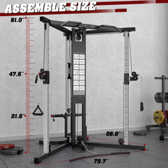 Rovix Premium Home Cable Crossover Full Body Workout Fly Machine, 350LBS (SAK06341)