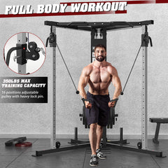 Rovix Premium Home Cable Crossover Full Body Workout Fly Machine, 350LBS (SAK06341)