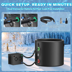 FCP Premium XL 120 Gal Cold Plunge Tub Kit With 1/3 HP Chiller, Filter And Pump