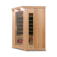 Health Smart 4 Person Full Spectrum Corner Infrared Sauna (Hemlock)