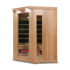 Health Smart 4 Person Full Spectrum Corner Infrared Sauna (Hemlock)