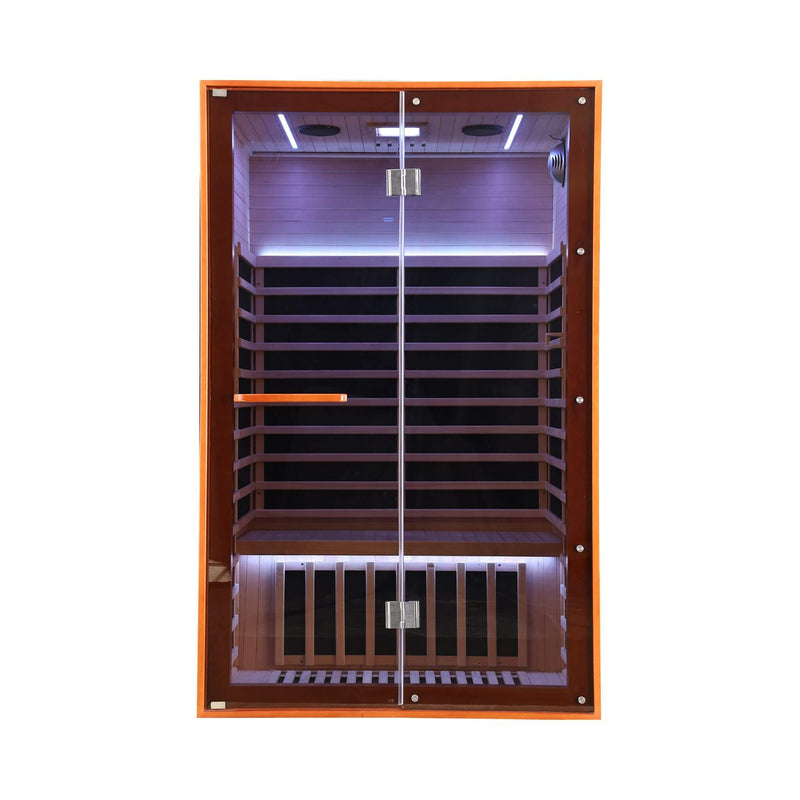 Thermora Fontaine 2-Person Luxury Canadian Hemlock Infrared Sauna With Glass Front (SAK97216)