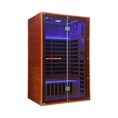Thermora Fontaine 2-Person Luxury Canadian Hemlock Infrared Sauna With Glass Front (SAK97216)