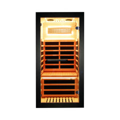 Thermora Solara Single-Person Chilean Pine Infrared Sauna Cabin (SAK57926)