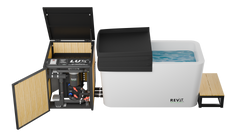 RevX Acrylic X Tub Cold Plunge + LUX High Performance Chiller and Filtration System